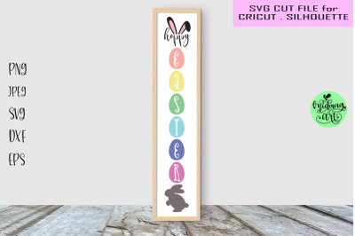 Hoppy easter porch sign svg, easter sign svg