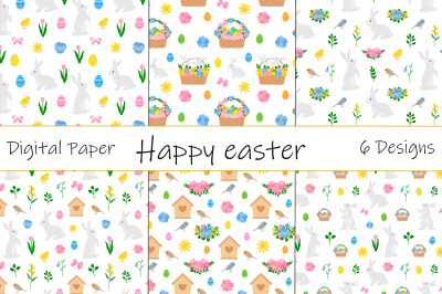 Easter Bunny pattern. Happy easter pattern. Easter Bunny SVG