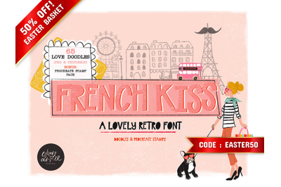 French Kiss - A Retro font