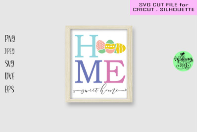 Home sweet home wood sign svg, easter wood sign svg