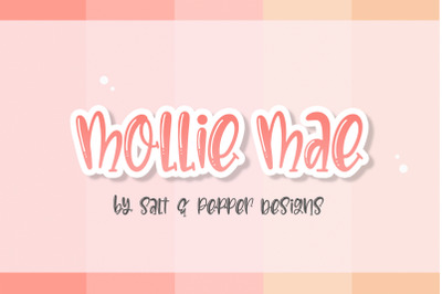 Mollie May Font (Quirky Fonts, Playful Fonts, Craft Fonts)