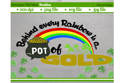 Pot of Gold |  Rainbow | Saint Patrick&amp;&23;039; s Day cut file