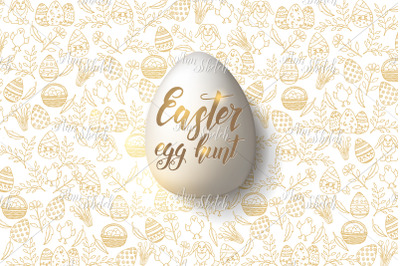 Vector Easter card with egg