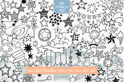 Star Doodles | Hand Drawn Constellation, Shooting Star, Garland