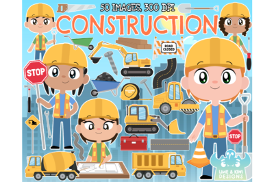 Construction Clipart - Lime and Kiwi Designs