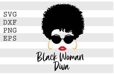 Black woman diva SVG