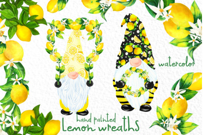 Lemon Wreaths clipart Cute Gnomes Citrus Png Citrus Bouquets