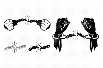 break free from chains svg&2C; handcuffs clipart&2C; png&2C; dxf logo&2C; vector