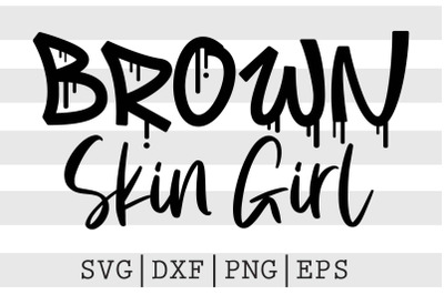 Brown skin girl SVG