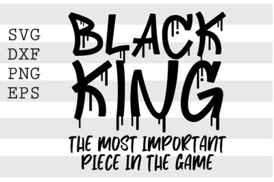 Black king the most important piece in the game SVG