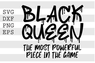 Black queen the most important piece in the game SVG