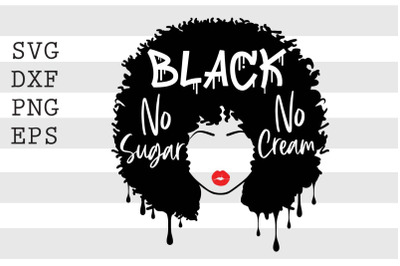 Black no sugar no cream SVG