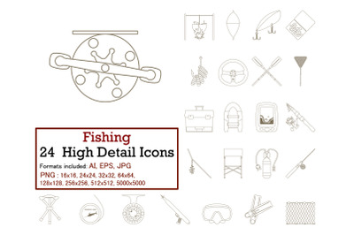 Fishing Icon Set