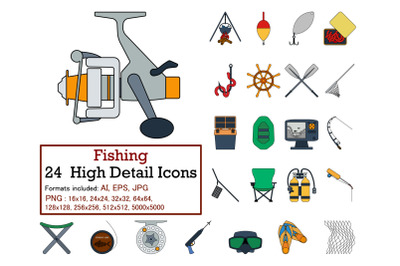 Fishing Icon Set