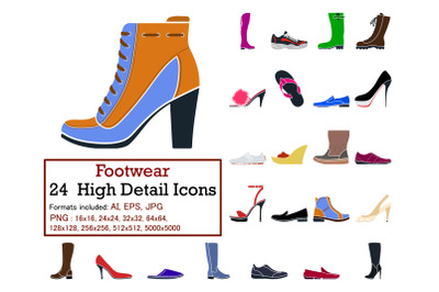 Footwear Icon Set