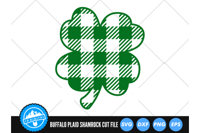 Buffalo Plaid Shamrock | St Patrick&#039;s Day Cut File