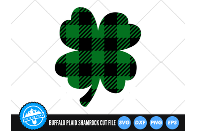 Buffalo Plaid Shamrock | St Patrick&#039;s Day Cut File