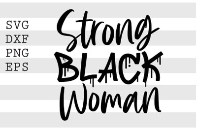 Strong black woman SVG