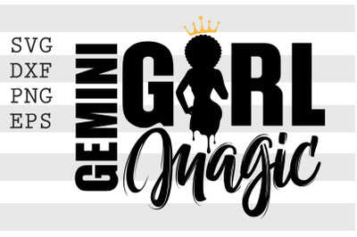 Gemini girl magic SVG