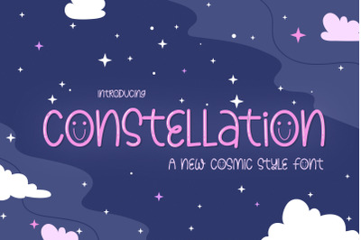Constellation Font (Kids Fonts, Cute Fonts, Space Fonts)