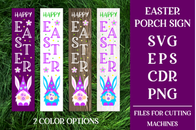 Easter Porch Sign with Gnome SVG