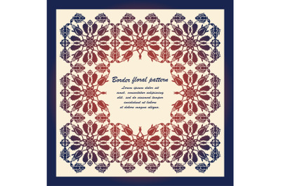 Laser cut floral arabesque ornament pattern vector. Template cutting w