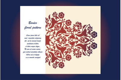 Laser cut floral arabesque ornament pattern vector. Template cutting w