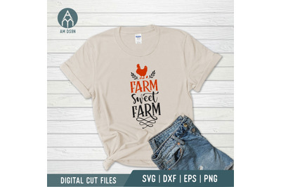 Farm Sweet Farm svg, Farmhouse svg cut file