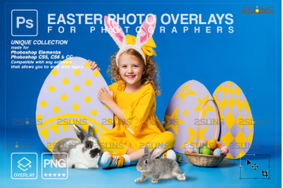 Easter digital backdrops &amp;amp; Photoshop overlay&3A; Easter bunny overlay