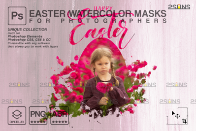 Easter Watercolor overlay &amp; Photoshop overlay