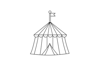 Amusement Parks Circus Tent Outline