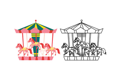 Amusement Parks Clown Fill Outline Icon