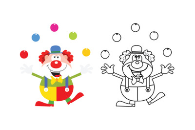 Amusement Parks Clown Fill Outline Icon