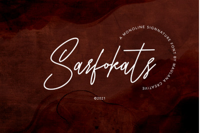 Sarfokats Monoline SIgnature Font