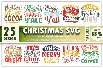 Christmas Bundle svg&2C; Merry Christmas svg&2C; Christmas lights svg