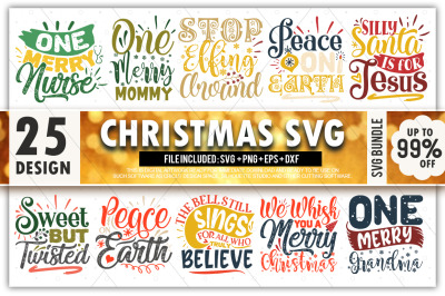 Christmas SVG Bundle - Farmhouse Christmas SVG - Farmhouse Christmas