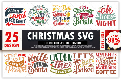 Christian Christmas Signs SVG Bundle - Religious quotes SVG - Jesus SV