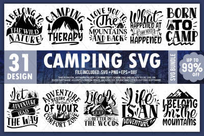 Camping SVG Bundle&2C; Camping SVG&2C; Happy camper svg&2C; Camping Quote Svg