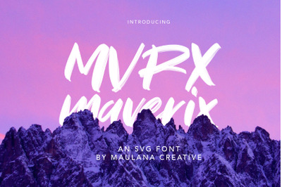 MVRX Maverix SVG Brush Font