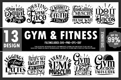 Workout Svg Bundle&2C; Gym Quotes SVG&2C; Workout quote Svg cut file