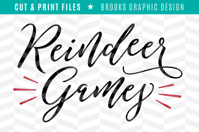 Reindeer Games - DXF/SVG/PNG/PDF Cut & Print Files