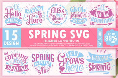 Spring Bundle&2C; Spring svg&2C; Welcome Spring svg&2C; dxf&2C; png