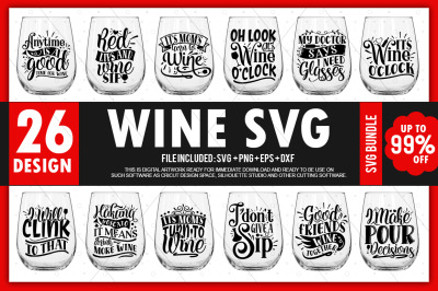 Wine SVG Bundle&2C; Wine SVG Files&2C; Wine Cut File Bundle&2C; Wine Saying