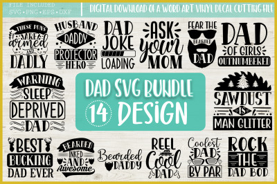 Dad Life SVG Bundle | Father&amp;&23;039;s Day SVG Cut Filess | commercial use