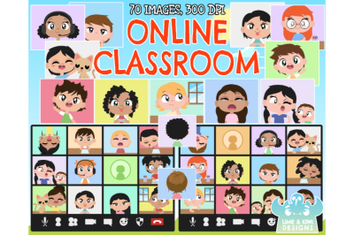 Online Classroom Clipart - Lime and Kiwi Designs