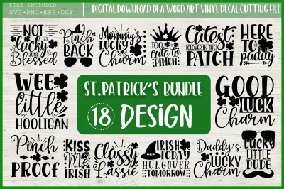 St Patricks Day SVG Bundle, shamrock svg, clover svg