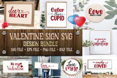 Valentine Sign SVG Bundle,Valentine Svg, Heart Svg