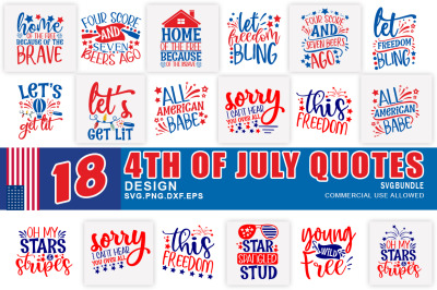 4th of July SVG Bundle&2C; Patriotic SVG&2C; America SVG&2C; Digital Download