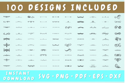 Text Dividers DVG Bundle - 100 Designs&2C; Decorative Elements