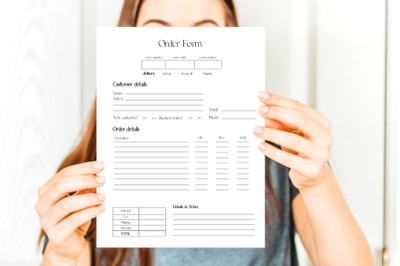 Simple Order Form Template